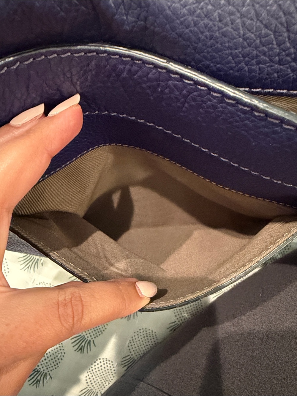 Chloe Leather Marcie Medium Saddle Bag - blue purple - Picture 6 of 9